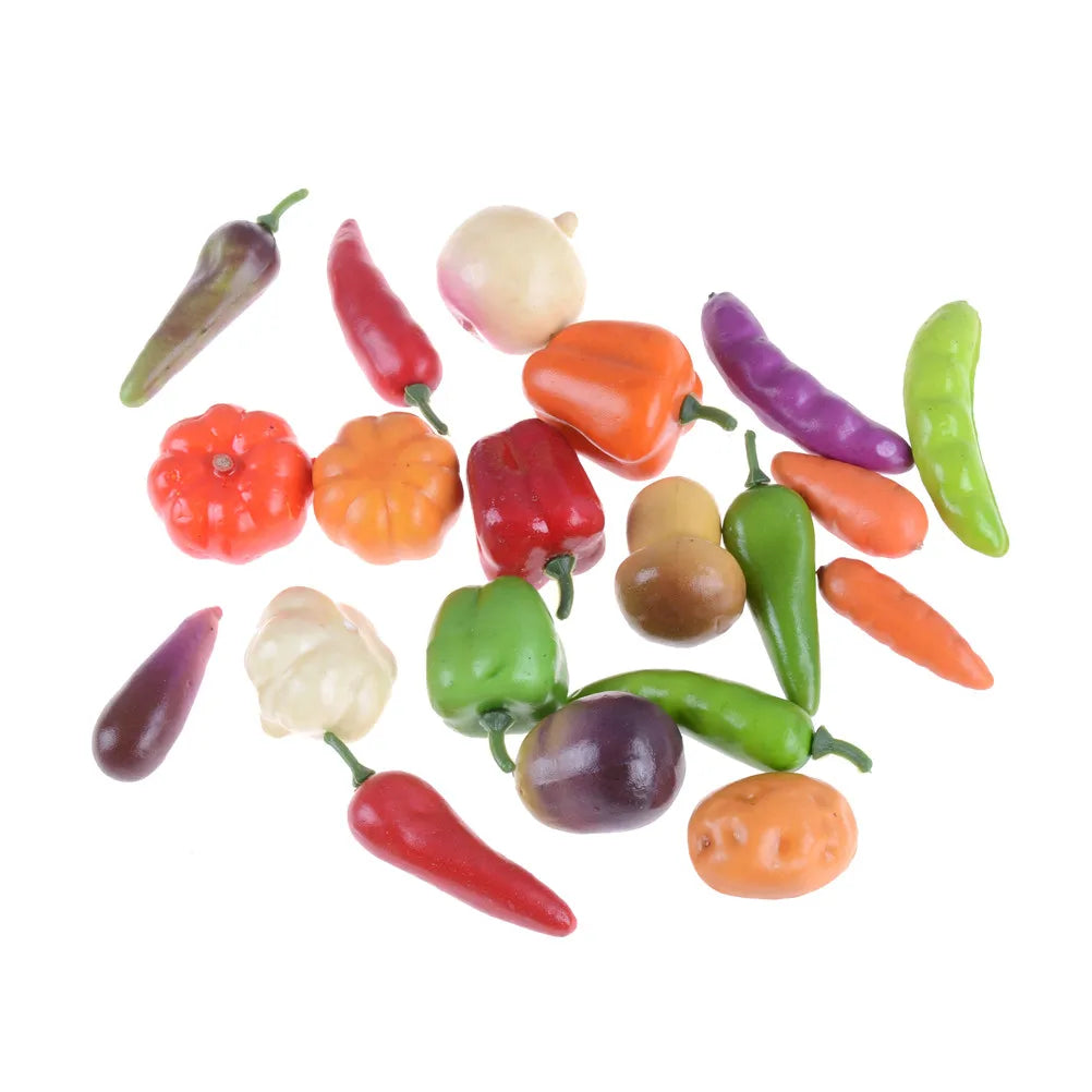 10PCS/lot Kids Vegetables Toy Pretand Play Fruit Toy Kid's Kitchen Miniature Food Game For Girls And Boys Kitchen Toys