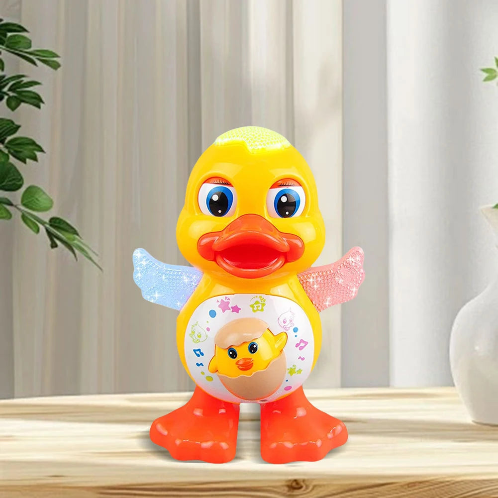 Electric Dancing Duck with Music & Lights Early Educational Toy Baby Musical Duck Toy Interactive Baby Duck Toy Children Gift