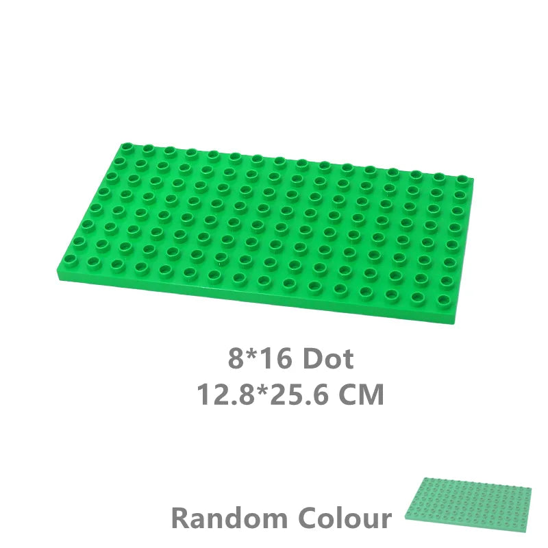 Big Size Building Blocks Double Sided Base Plate Compatible Large Bricks Plastic Educational Creative Toys for Children Kid Gift