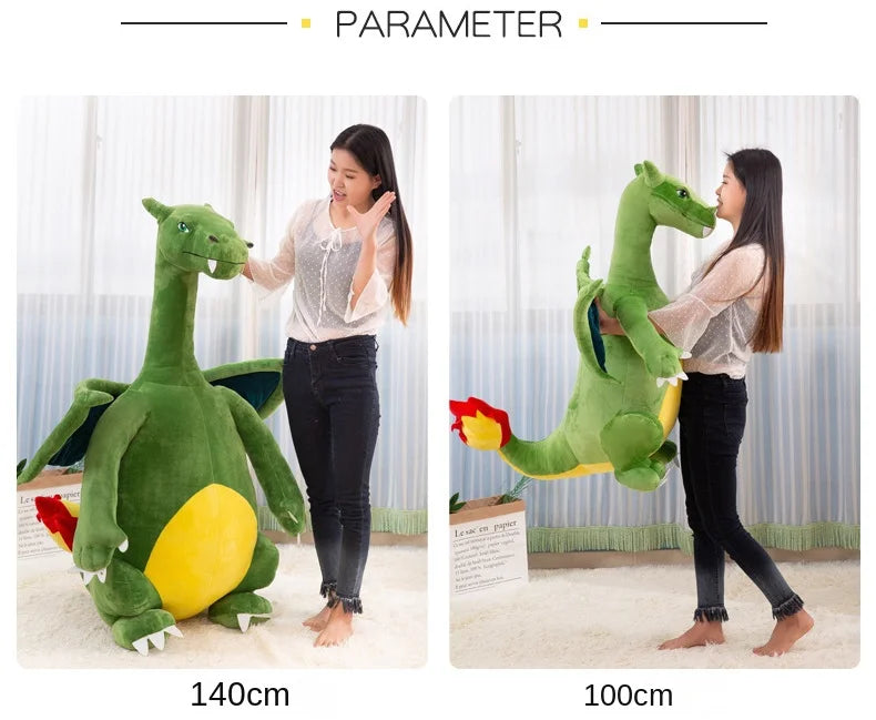 Pokemon Big Size Charizard Dragonite Anime Figures Doll Stuffed Animals Plush Toy Kawaii Room Decoration Toy Kids Christmas Gift