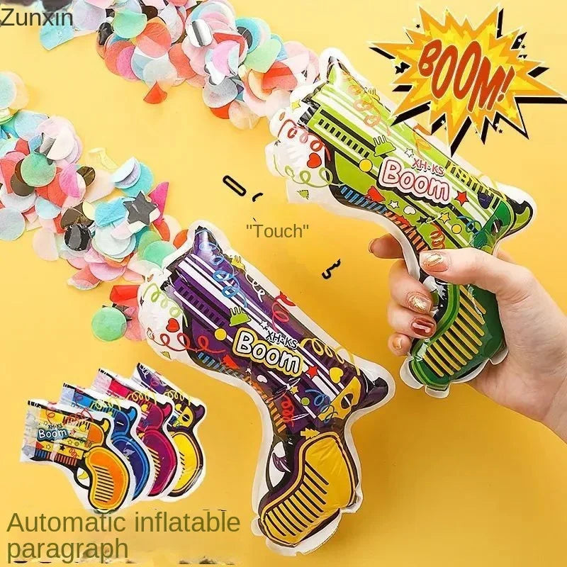 Chinese Surprise Handheld Fireworks Gun Automatic Inflatable Festival Atmosphere Birthday Party Small Salute Fireworks Stick Toy