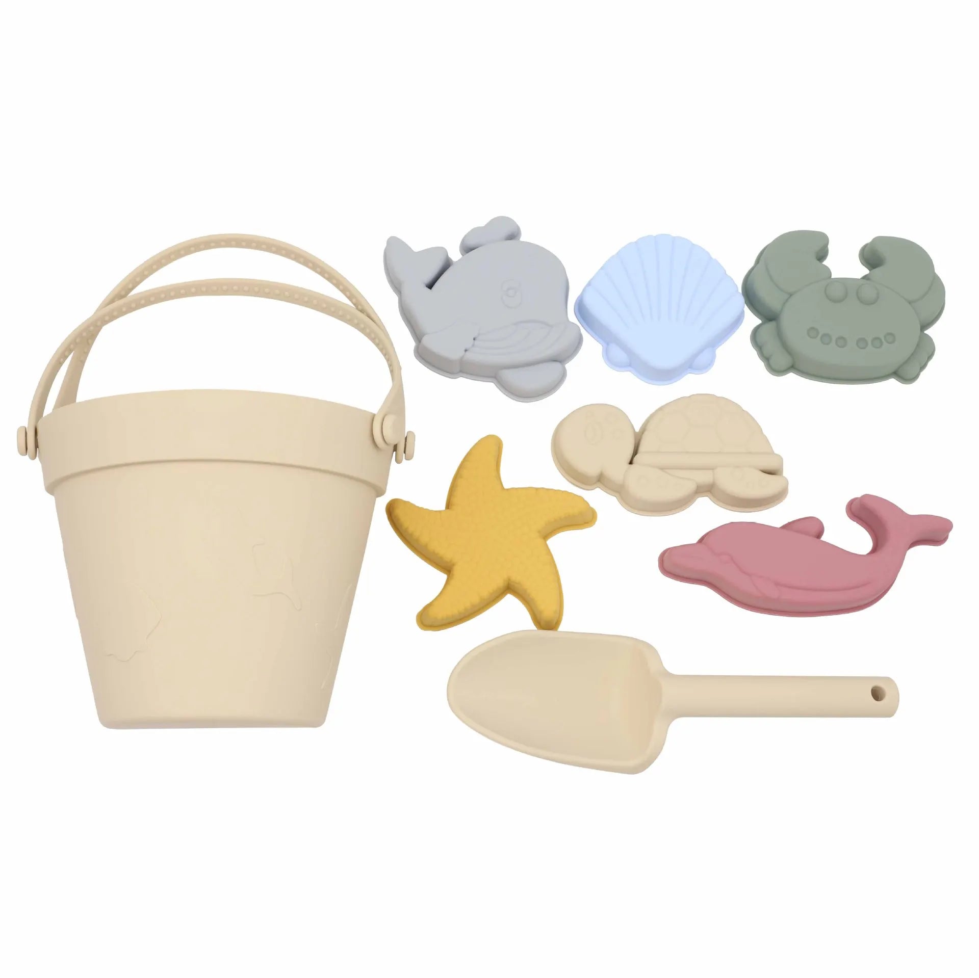 8Pcs Summer Beach Toys Kids Soft Silicone Sandbox Set Beach Game Toy Send Children Beach Play Sand Water Play Tools Swim Game