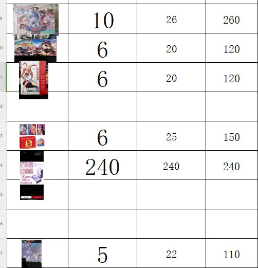 Various Case Anime Collection Cards