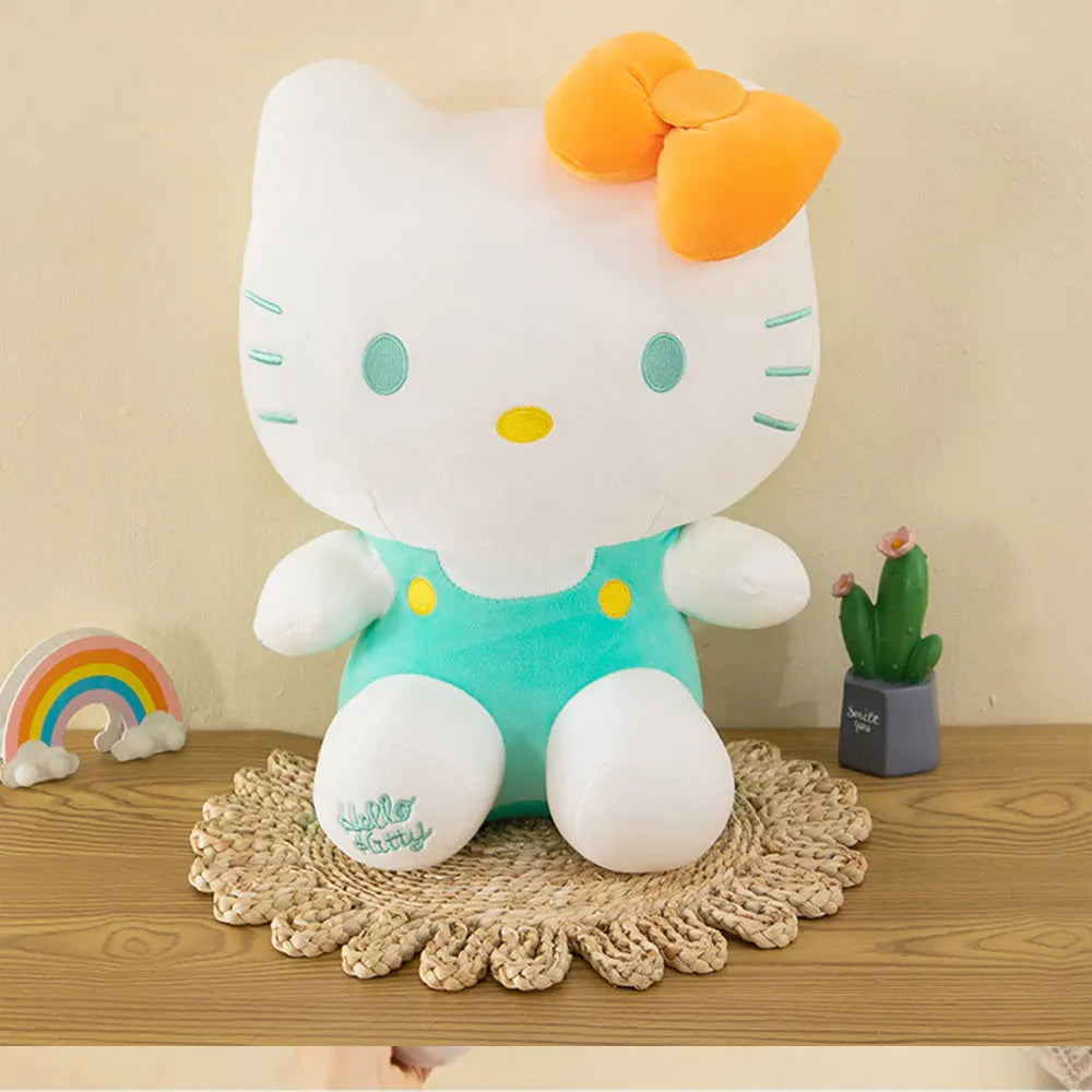 35CM Kawaii Sanrio Plush Toy Hello KItty Doll Plush Toy Cute KT Cat Sunflower Plushies Pillow Birthday Gift Home Decoration
