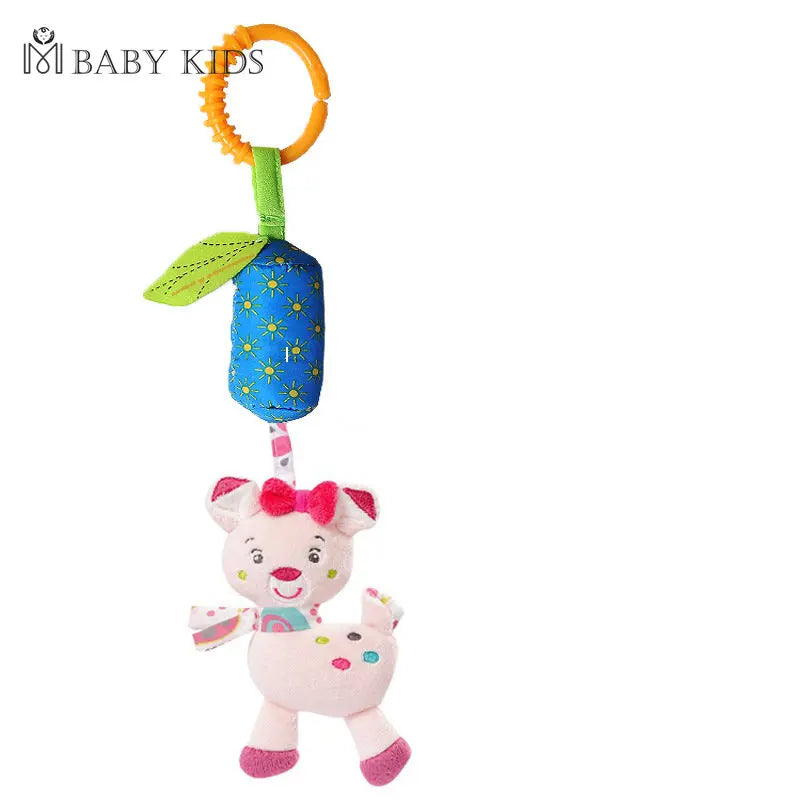 Baby Rattle Toys Kids Tinkle Hand Bell Plush Stroller Hanging Stuffed Animal Rattles Multi-functional Infant Sound Toy Kid Gifts