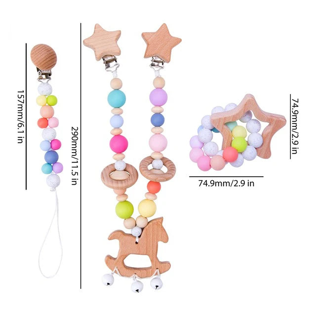 Baby Toy Pram Clip Pacifier Clip Chain Mobile Pram Personalize Name Rattle Stroller Toys Bed Bell Stroller Chain Baby Toy Clip