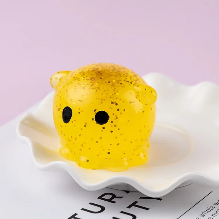 Kawaii Animal Soft Cute Fun Sensory Antistress Squeeze Toys Spongy Squishy Mochi Fidget Toys Sticky Antistress Ball Kids