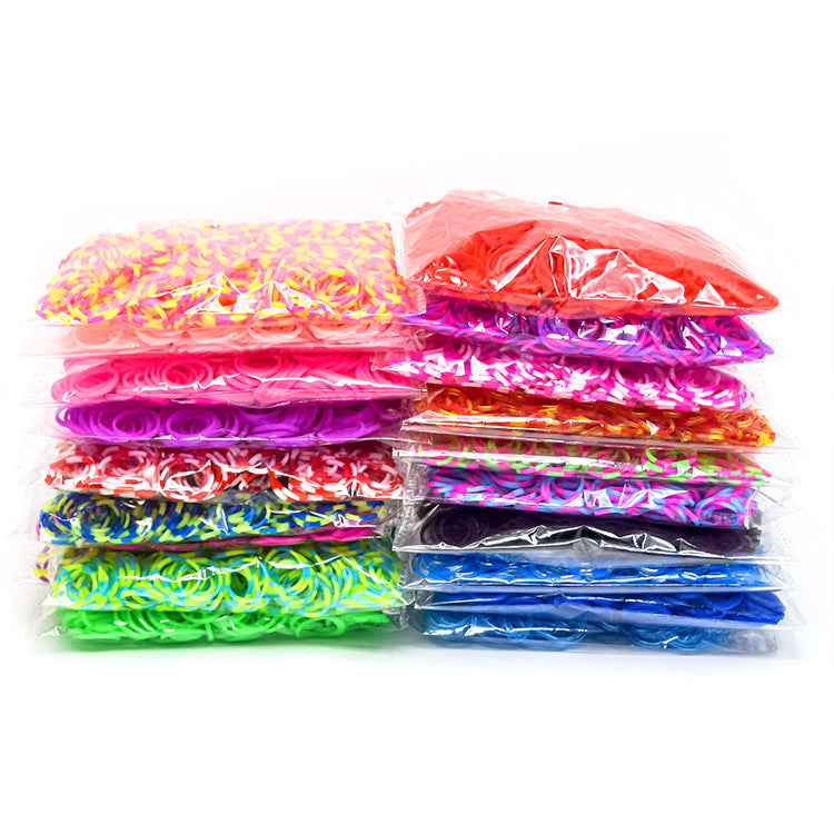 600 Elastic Different Colors Rubber Loom Bands Bracelet Children's Homemade Bracelets DIY for Loom Wrist Bracele for Women