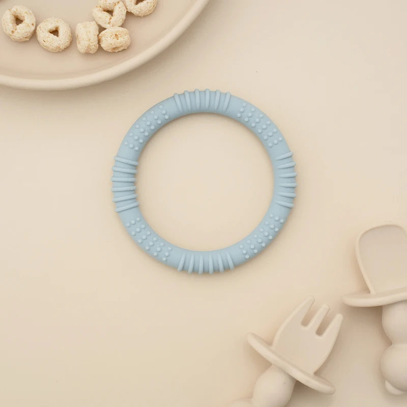 1Pcs Silicone Baby Teether Health Care Molar Toy Food Grade Toddler Nursing Teething Ring Chewing Toys BPA Free Baby Accessories