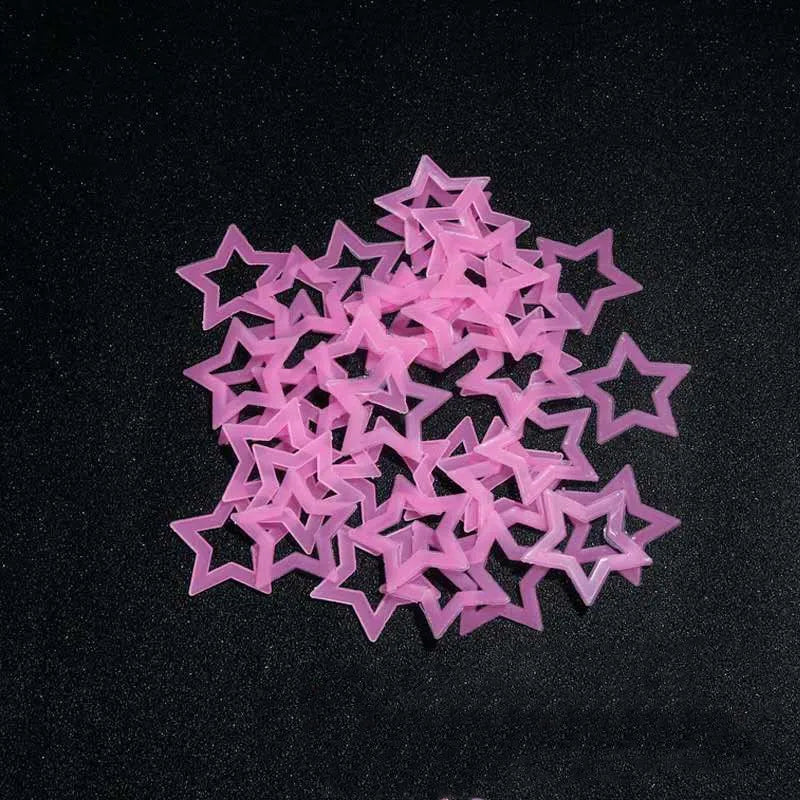 3D Hollow Star Energy Storage Fluorescent Glow In The dark Luminous On Wall Stickers For Kids Room living Room Decal