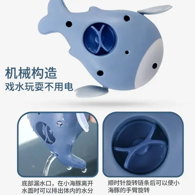Bath Toys Kids Swimming Clockwork Dolls Play Water Baby Bathing Cute Funny Children Bathroom Shower Bathtub Animals Toy