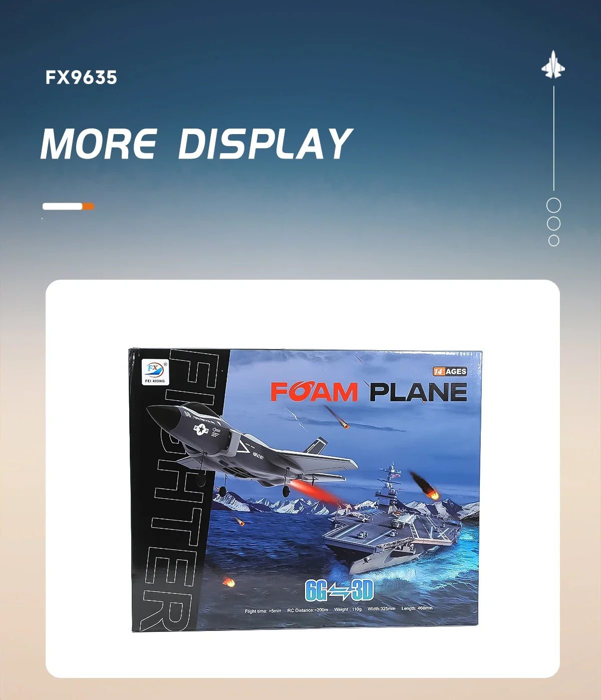 FX9635 RC Plane F35 4CH Fighter Jet Remote Control Airplane High Brushless Stunt Flying Glider Model Toys for Adults Boys Gift
