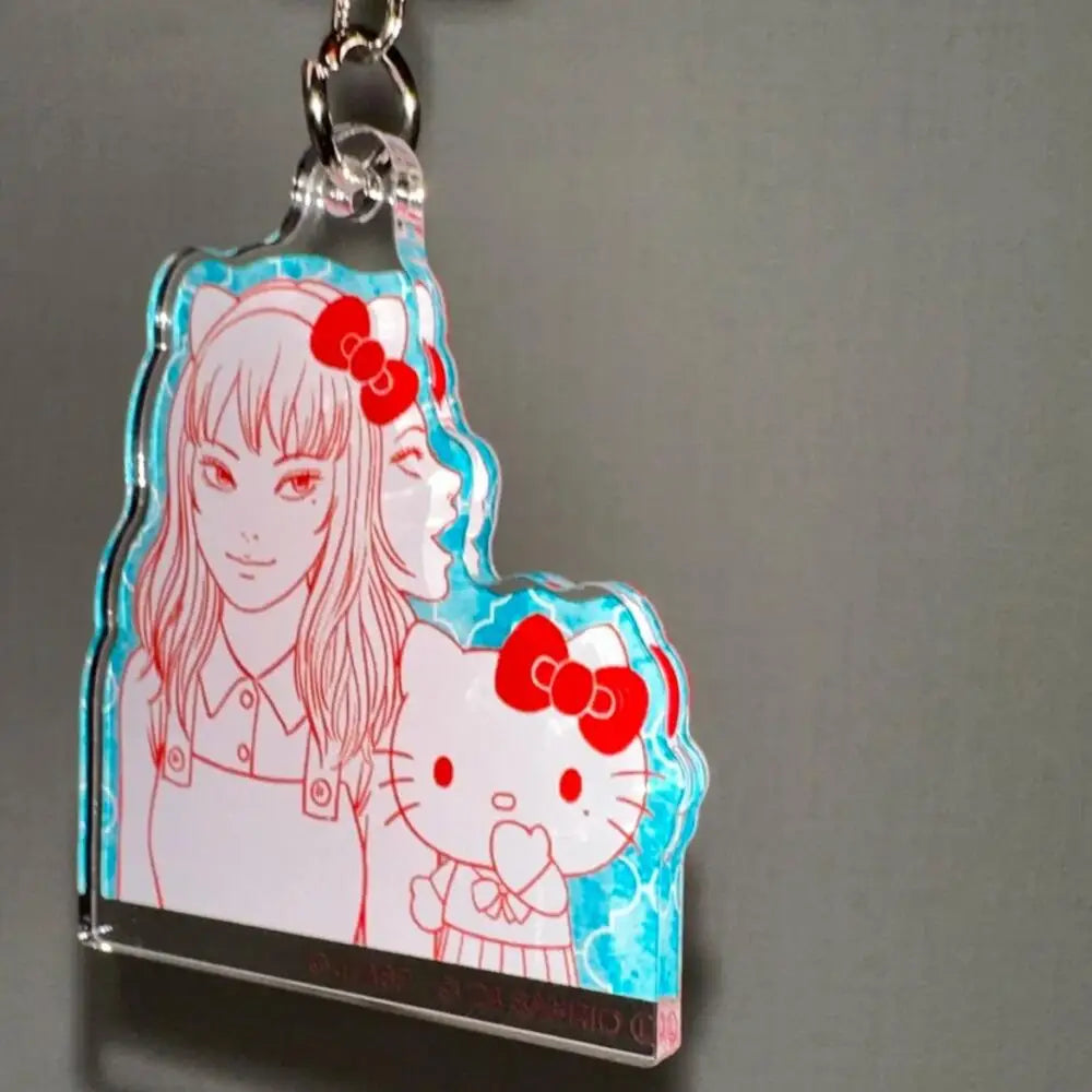 Sanrio Hello Kitty Tomie Junji Ito Sign Jointly Badge Standing Board Keychain Cartoon Humanoid Standing Board Anime Peripheral