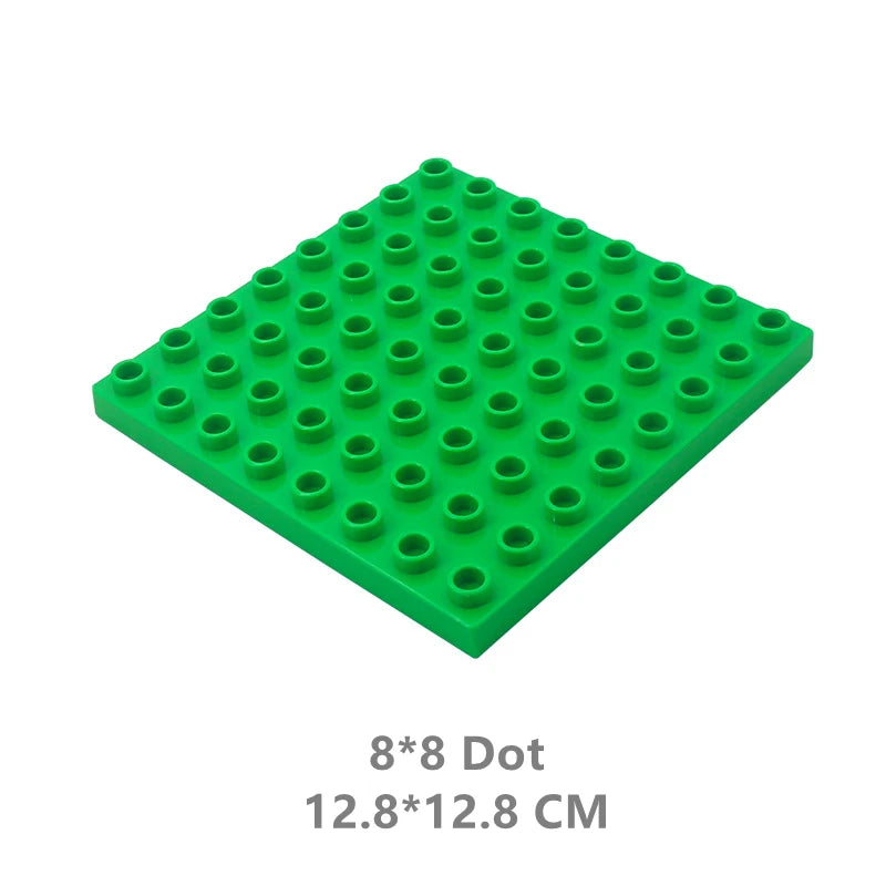 Big Size Building Blocks Double Sided Base Plate Compatible Large Bricks Plastic Educational Creative Toys for Children Kid Gift