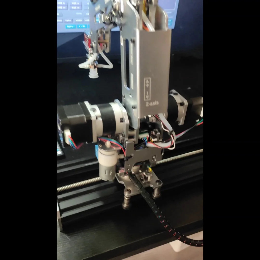 Full Metal Stepper Robot Arm 4 Aixs Mechanical Arm Bracket Sliding Table Unassembled Kit for Industrial Robot Model Stepper Claw