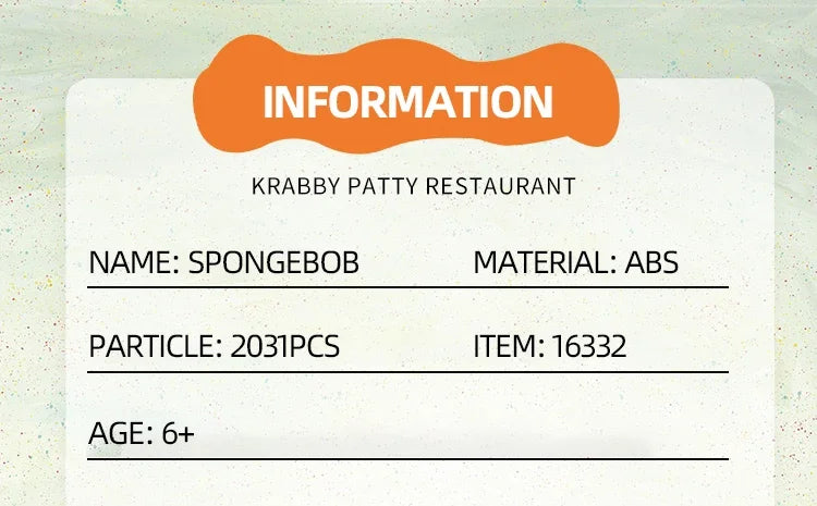 SpongeBob SquarePants Series Building Blocks Krusty Krab Pineapple House Resurrection Island Portrait House Model Bricks Kid Toy