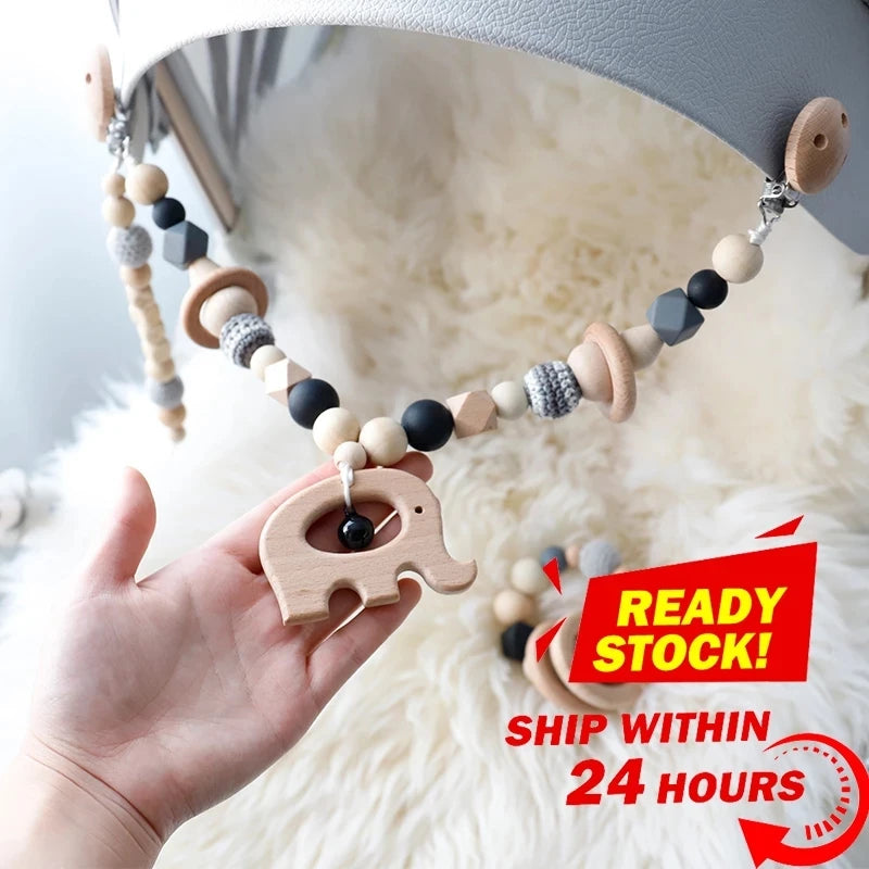 Baby Toy Pram Clip Pacifier Clip Chain Mobile Pram Personalize Name Rattle Stroller Toys Bed Bell Stroller Chain Baby Toy Clip