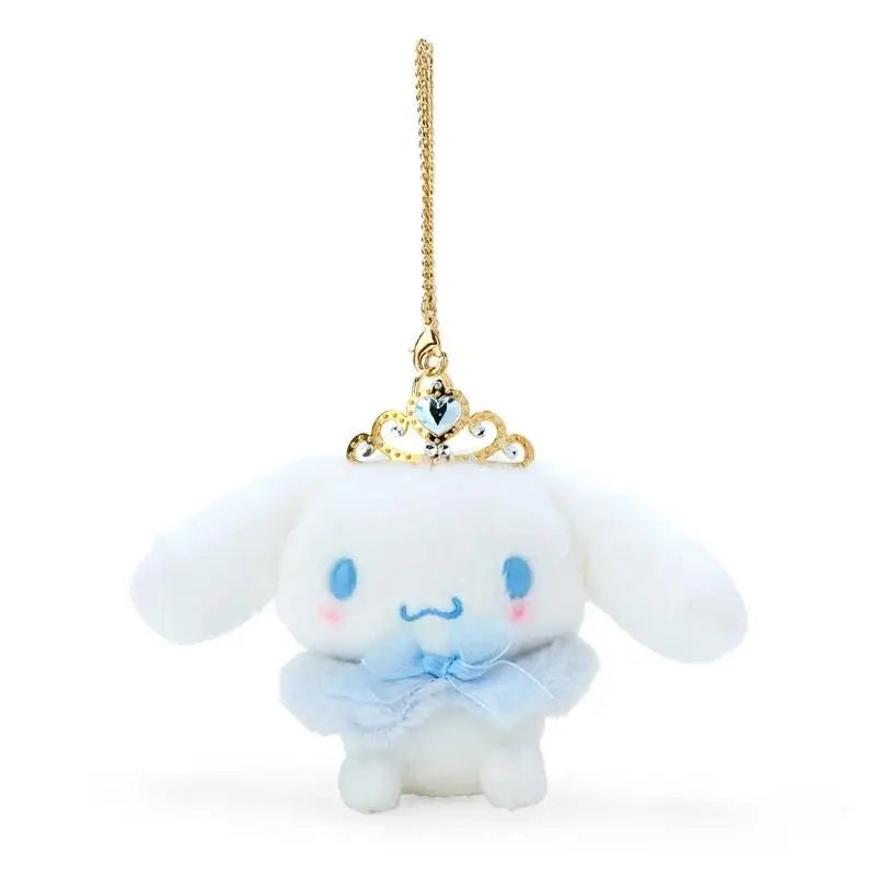 Sanrio Cartoon Diamond Sparkle Crown Collection Kitty Cat Kurumi Cinnamoroll Mymelody Kuromi Plush Anime Toys for Girl Gift