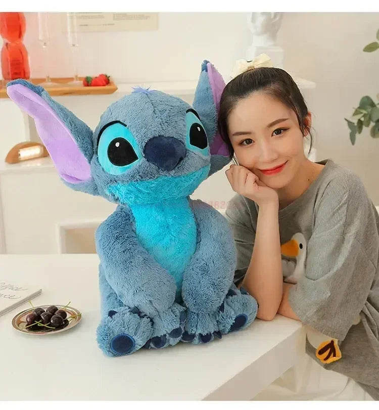 Stitch Disney Giant Size Lilo Plush Stuffed Doll Cartoon Kawaii Animal Couple Sleeping Pillow Softmaterial Toys Children Gifts