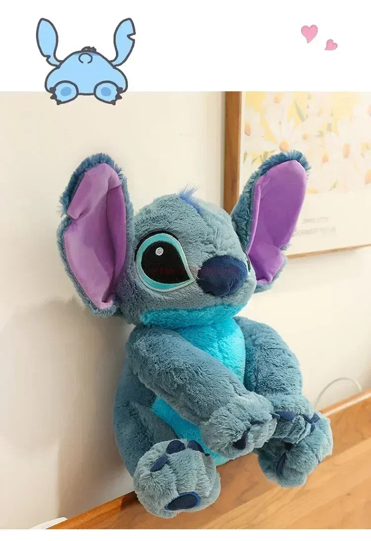 Stitch Disney Giant Size Lilo Plush Stuffed Doll Cartoon Kawaii Animal Couple Sleeping Pillow Softmaterial Toys Children Gifts