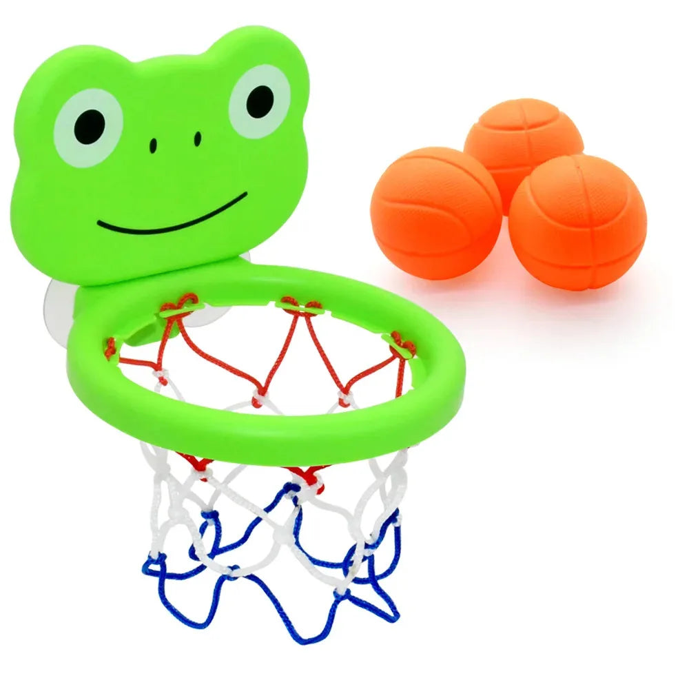Baby mini shooting basket toy kids bathtub water play set basketball backboard with 3 balls funny shower bath toys for toddlers