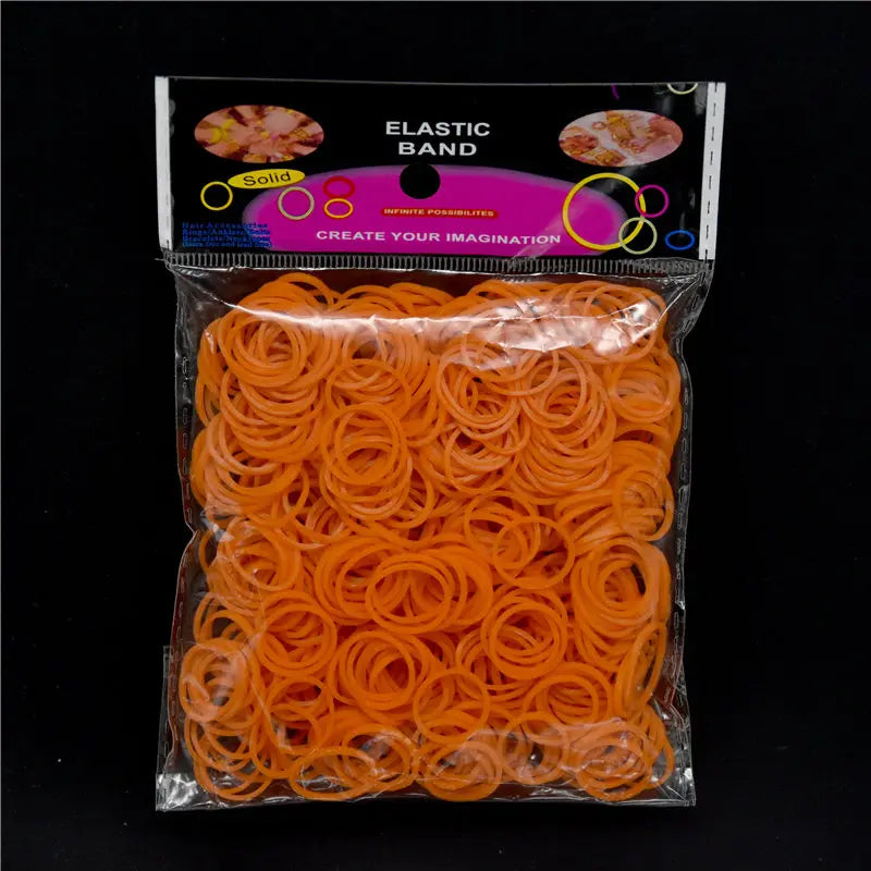 600 Elastic Different Colors Rubber Loom Bands Bracelet Children's Homemade Bracelets DIY for Loom Wrist Bracele for Women
