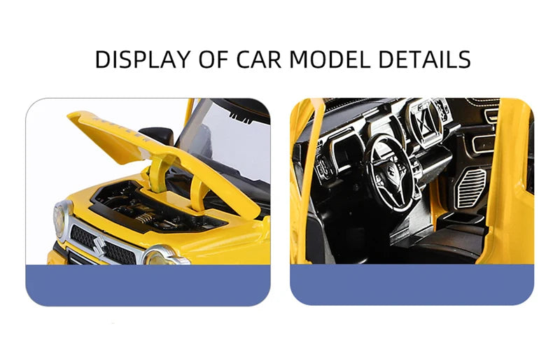 1:22 SUZUKI HUSTLER SUV Alloy Car Model Diecasts Metal Toy Off-Road Vehicles Car Model Simulation Sound and Light Childrens Gift
