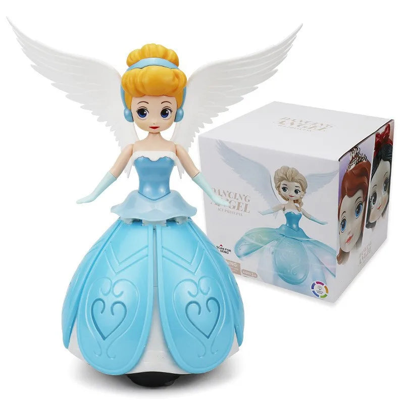 Dancing Princess Toys for Girls,Electric Cars Angel Doll with Colorful Flashing Lights & Singing Music Toys for Girls