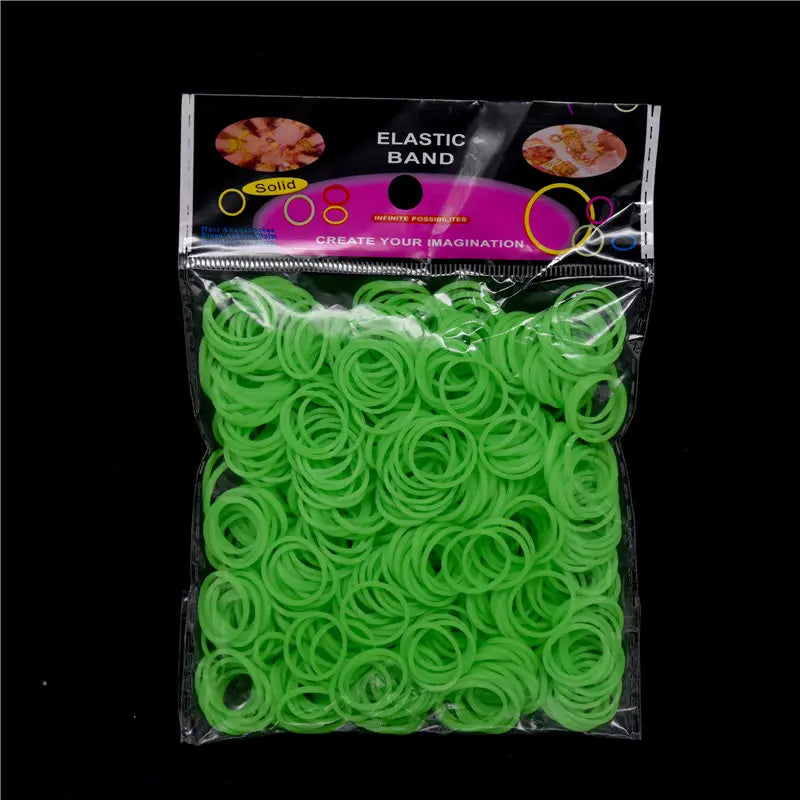 600 Elastic Different Colors Rubber Loom Bands Bracelet Children's Homemade Bracelets DIY for Loom Wrist Bracele for Women