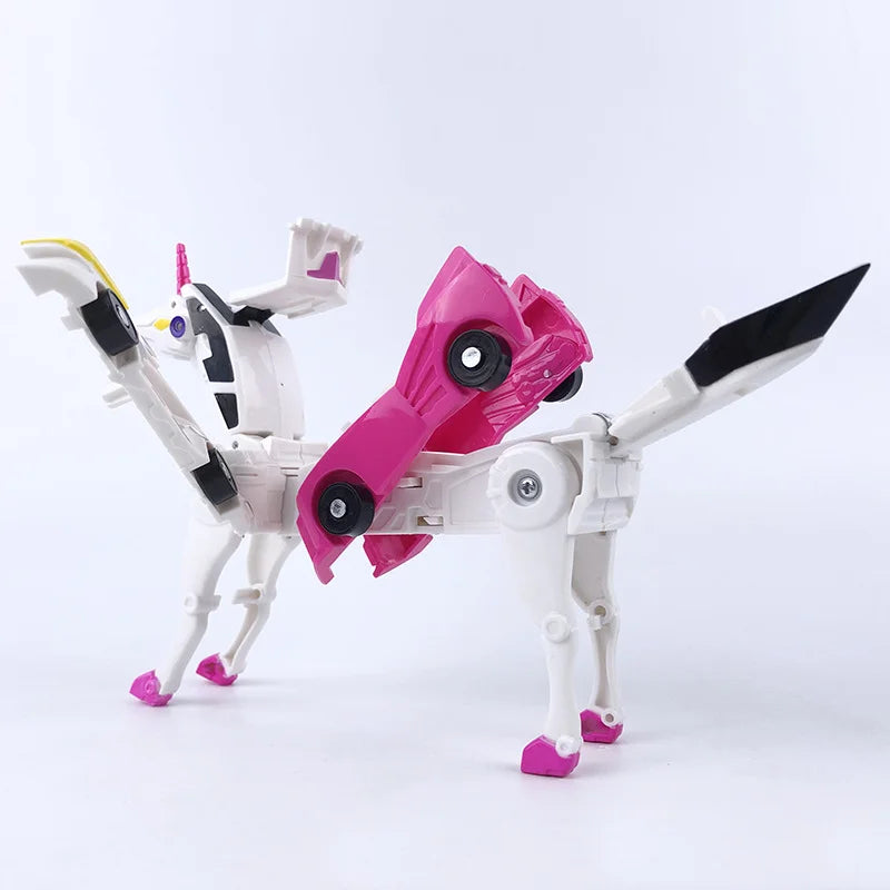 Tianyi Magic Pegasus Unicorn Magnetic Absorption Collision Deformation Car Robot Children Boys and Girls Toy Gift