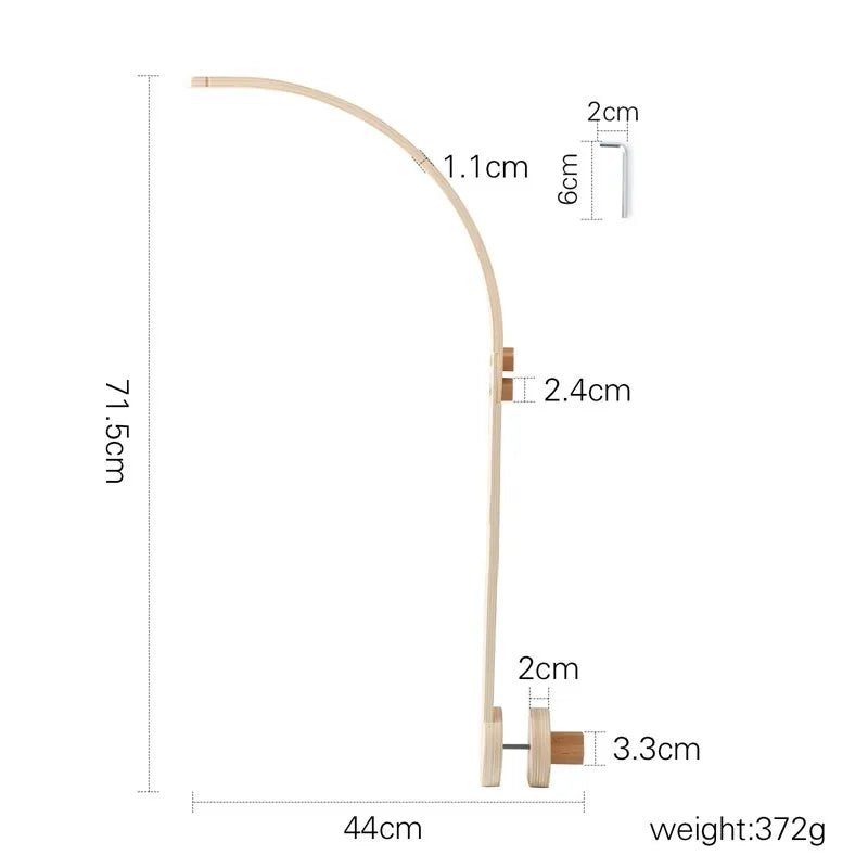 Baby Rattle Toy 0-12 Months Wooden Mobile On The Bed Newborn Music Box Bed Bell Hanging Toys Holder Bracket Infant Crib Boy Toys