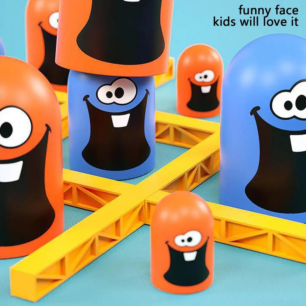 2024 New TicTac Toe Cartoon Thinking Training Gobblets Gobblers Board Game Big Eat Small Strategy Game Educational Toy For Kids