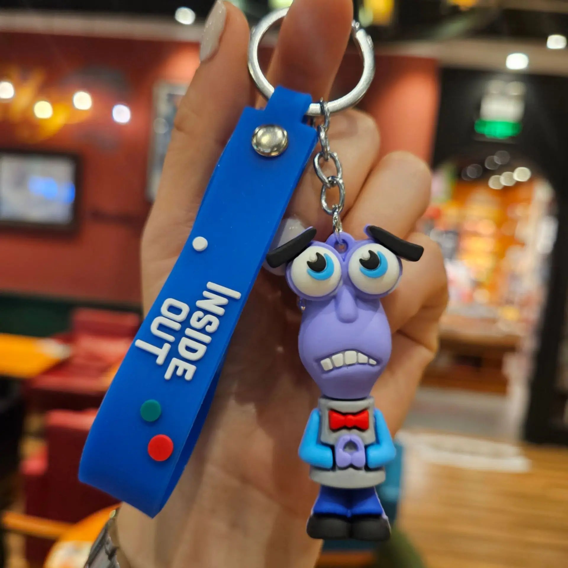 Disney Filme Anime Ansiedade Ennui Inveja Meninas bonitos Chaveiro, Saco criativo Pingente, Brinquedos do carro, Presentes Kawai