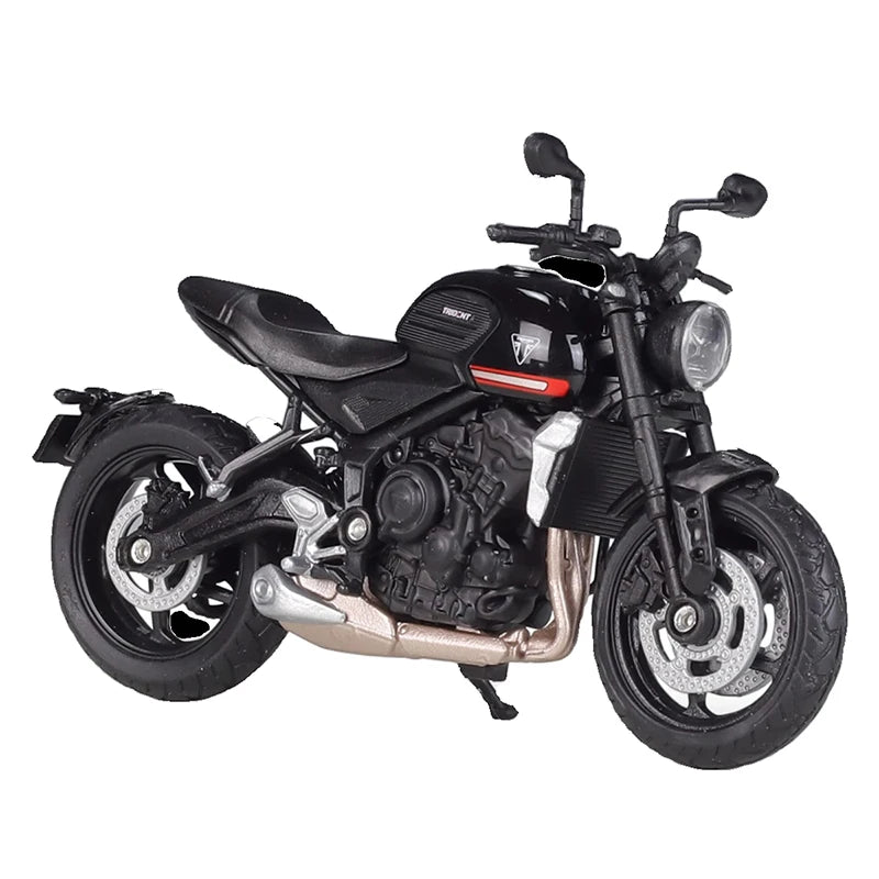 Welly 1:18 Triumph Trident 660 Alloy Diecast Retro Motorcycle Model Workable Shork-Absorber Toy For Children Gifts Toy