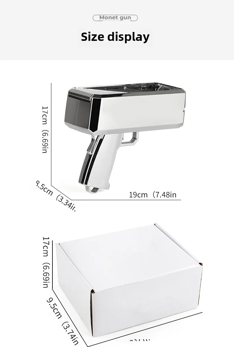 Source manufacturer Douyin's same electric money gun toy new and unique MoneyGUN banknote gun US dollar toy gun