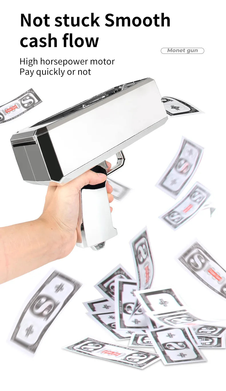 Source manufacturer Douyin's same electric money gun toy new and unique MoneyGUN banknote gun US dollar toy gun