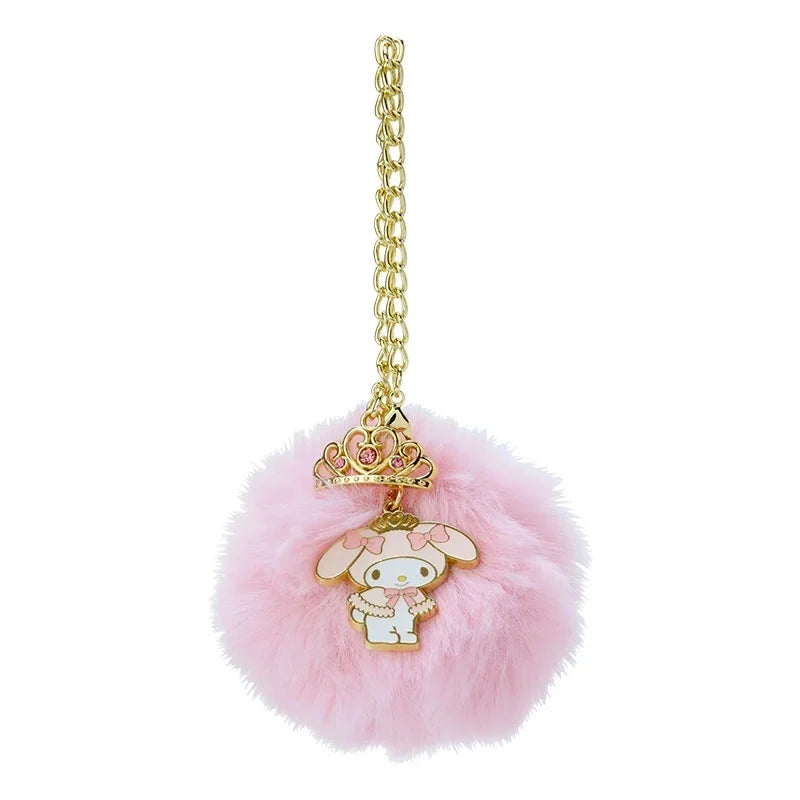 Sanrio Cartoon Diamond Sparkle Crown Collection Kitty Cat Kurumi Cinnamoroll Mymelody Kuromi Plush Anime Toys for Girl Gift