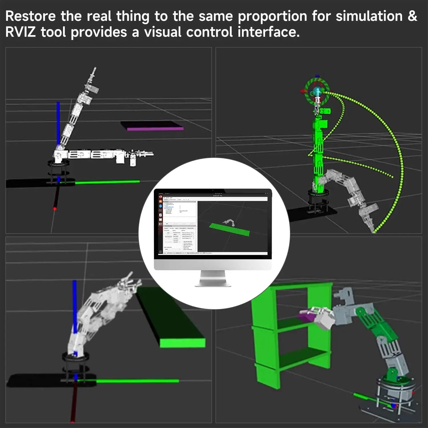 DOFBOT SE AI Vision Robotic Arm Virtual Machine Version 6DOF with ROS System Use Python Programming  For Windows Computer