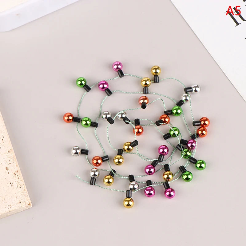 1Pc Miniature Dollhouse String of Fake Light Christmas Good Decoration String Light Kids Xmas Gift DIY Toys Living Scene Decor