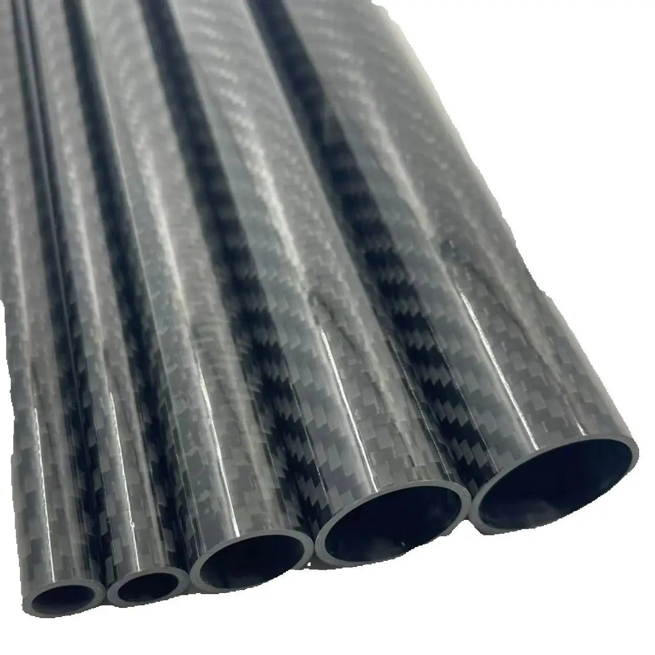 2PCS Twill Glossy 3K Carbon Fiber Tube Length 500mm OD 8mm 10mm 12mm 14mm 16mm 18mm 20mm 22mm 24mm 26mm 30mm Carbon Tube