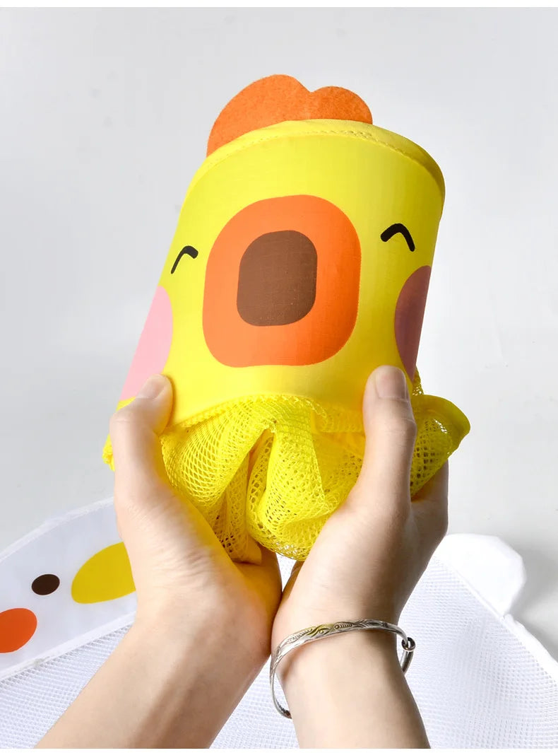 New Baby Bathroom Mesh Bag Sucker Design For Children Bath Toys Kid Basket Cartoon Animal Shapes Cloth Sand Toys Storage Net Bag