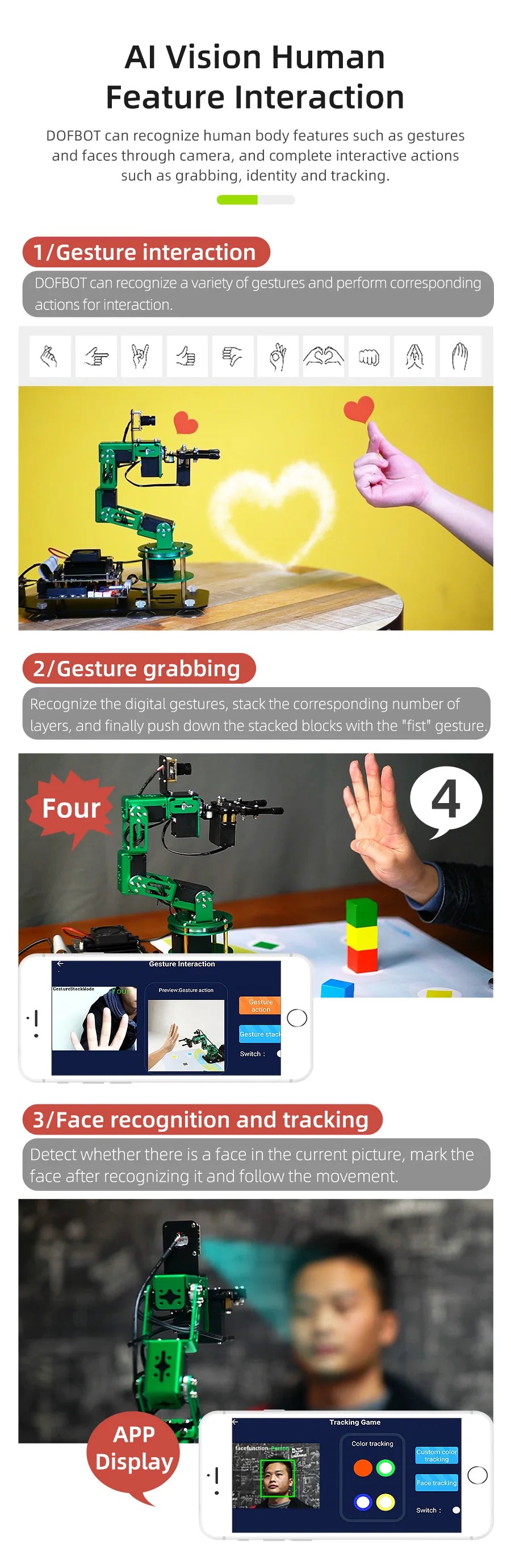Yahboom 6DOF AI Visual Robotic Arm ROS Robot Kit Artificial Intelligence Robot with 15KG 6KG Servo for Jetson NANO 4GB CE ROHS