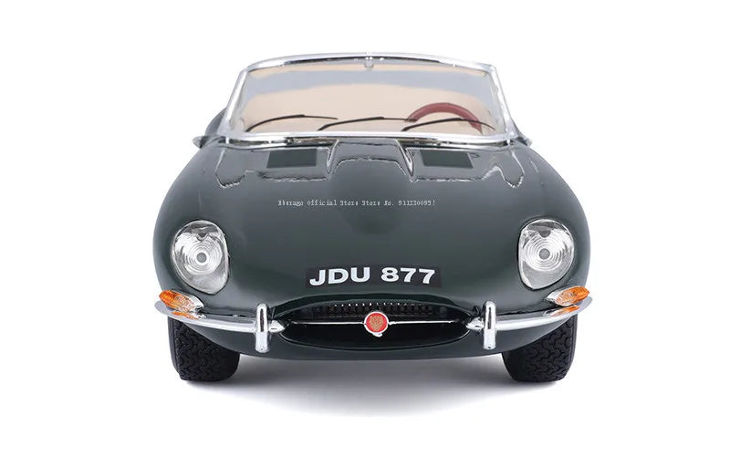 Bburago 1:18 Scale Jaguar E-type Cabriolet Alloy Luxury Vehicle Diecast Pull Back Cars Model Toy Collection Gift