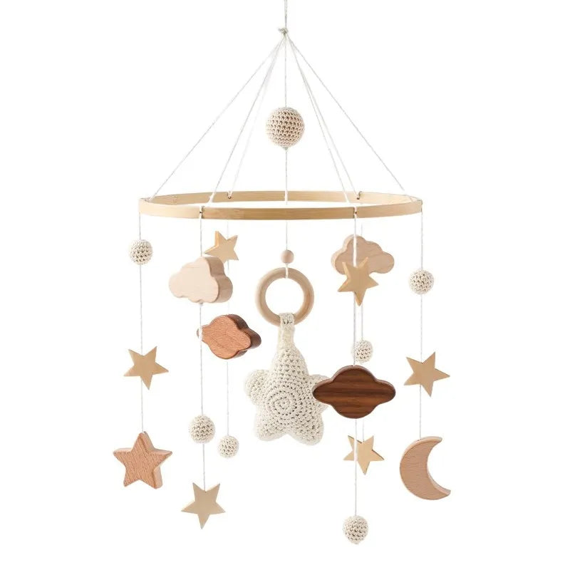 Baby Rattle Toy 0-12 Months Wooden Mobile On The Bed Newborn Music Box Bed Bell Hanging Toys Holder Bracket Infant Crib Boy Toys