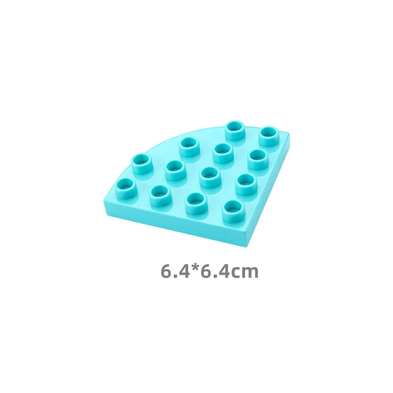 Big Size Building Blocks Double Sided Base Plate Compatible Large Bricks Plastic Educational Creative Toys for Children Kid Gift
