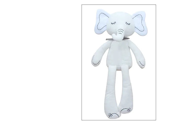 Baby Plush Rabbit Hand Puppet Soft Crib Stroller Infant Sleep Soothing Doll Mobile Pram Kids Hanging Ring Toys For Children Gift