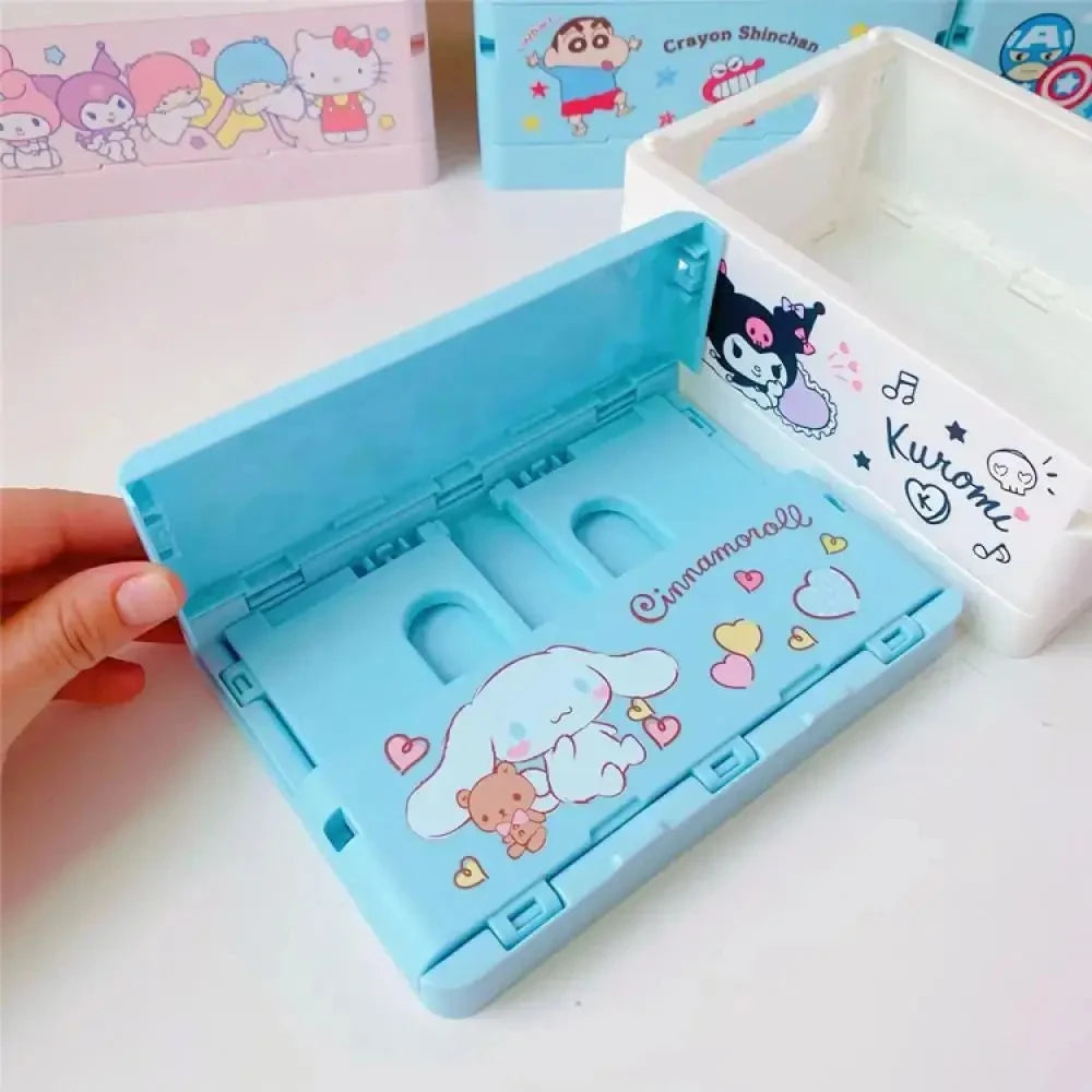 Foldable Sanrio Storage Box Kawaii Hellokitty Kuromi Cinnamoroll My Melody Desktop Storage Anime Cartoon Kids Gift