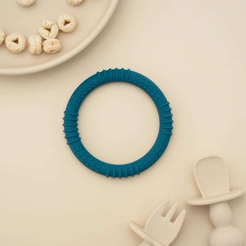 1Pcs Silicone Baby Teether Health Care Molar Toy Food Grade Toddler Nursing Teething Ring Chewing Toys BPA Free Baby Accessories