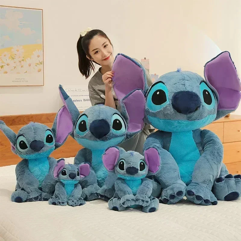 Stitch Disney Giant Size Lilo Plush Stuffed Doll Cartoon Kawaii Animal Couple Sleeping Pillow Softmaterial Toys Children Gifts