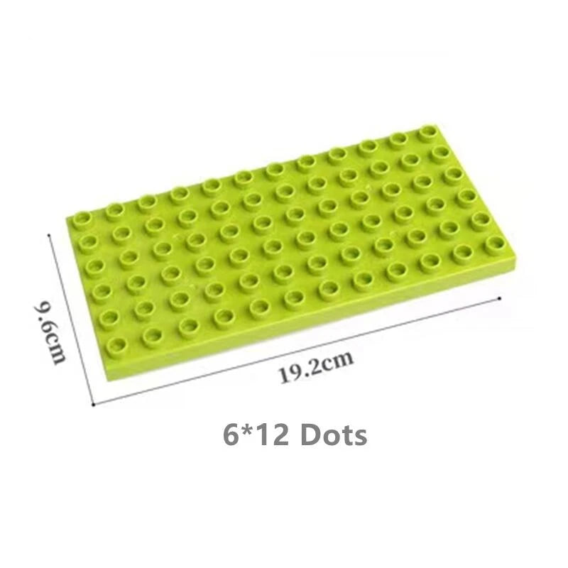 Big Size Building Blocks Double Sided Base Plate Compatible Large Bricks Plastic Educational Creative Toys for Children Kid Gift